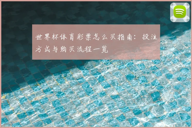 世界杯体育彩票怎么买指南：投注方式与购买流程一览
